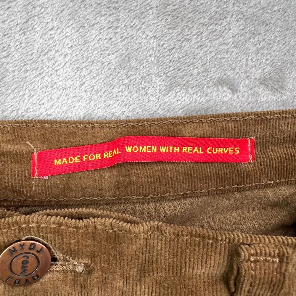 Vintage NYDJ Corduroy‎ Pants Womens 10 Brown Bootcut Tummy Tuck Made in USA NWT